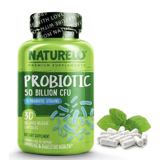 New 🌟PreOrder✅ NATURELO, Probiotic, 50 Billion CFU, 30 Delayed Release Capsules