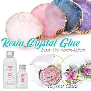 LE Transparent Crystal Clear Epoxy Resin Glue Kit A B Glue Set for DIY Jewelry Crafts Resists Yellowing @TH