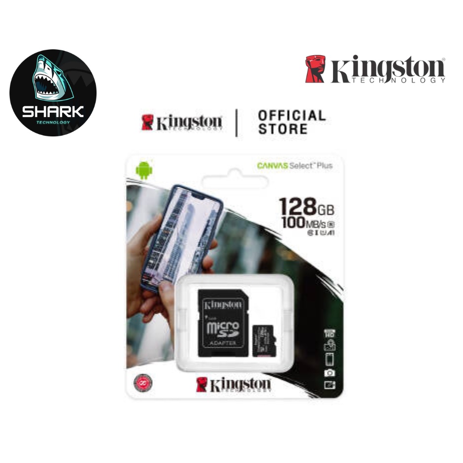128GB SD Card KINGSTON CANVAS SELECT PLUS SDS2 (100MB/s,)
