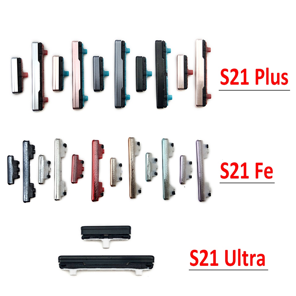 S21 ปุ่มปรับระดับเสียงด้านข้างเป็นพิเศษชุดกุญแจเปิด/ปิด Buttton สําหรับ Samsung S21/S21 Plus / S20 F