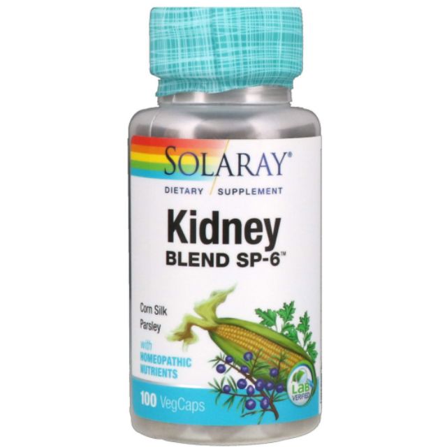 พร้อมส่ง บำรุงไต 🇺🇸 Solaray, Kidney Blend SP-6, 100 VegCaps