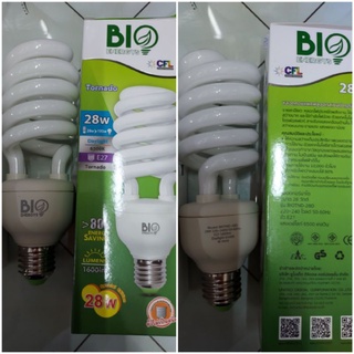 หลอดทอนาโด 28W แสงขาว หลอดไฟ