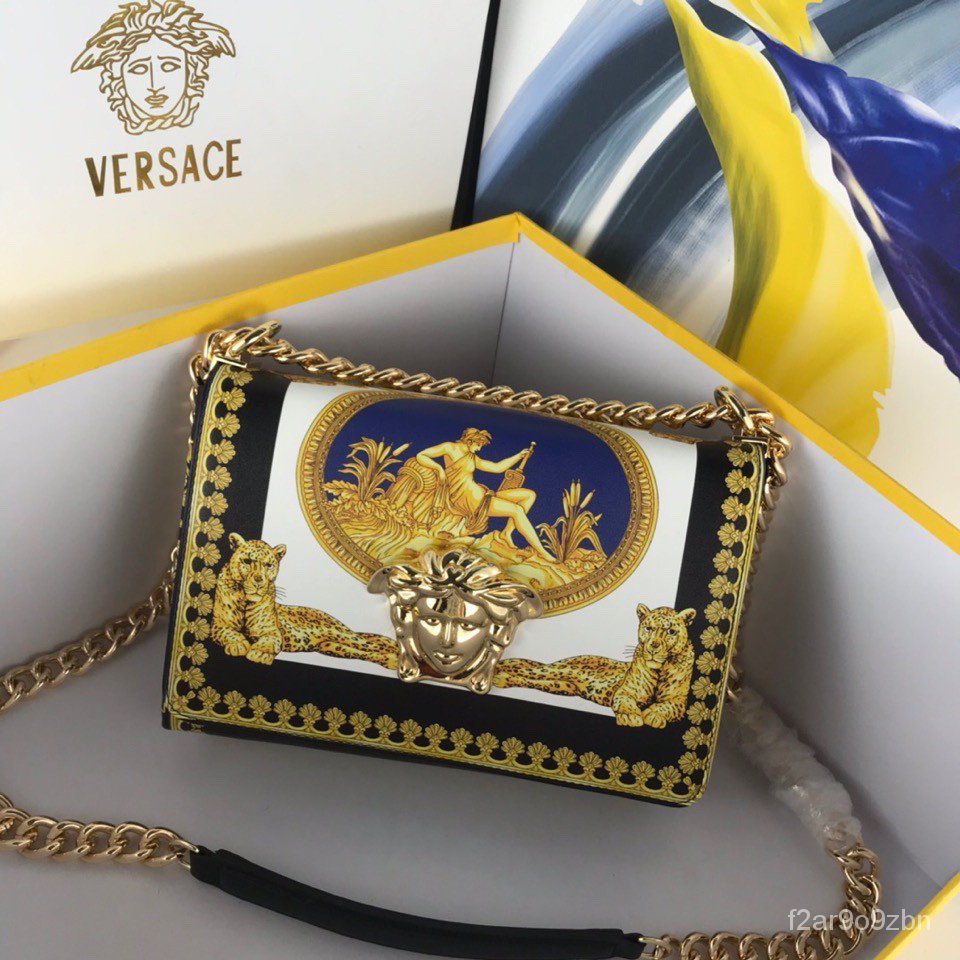 ไอเทมสุดคิ๊ว Versace 3 สี OL กระเป๋าสะพายข้างแฟชั่นสำหรับผู้หญิง-