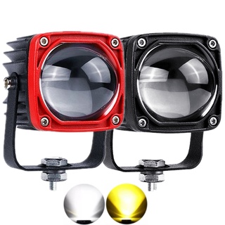 2&amp;quot; HD Glass Led Work Light 6000K White 3500K Amber Driving Fog Lights High / Low Beam Spotlight Car Off Road Motorc