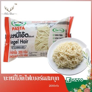 MOKI บะหมี่โอ๊ตไฟเบอร์ผสมบุก 200 กรัม (FK0154) คีโต เจ คลีน เส้นบุก ก๋วยเตี๋ยว keto Oat Fiber Angel Hair with Konjac