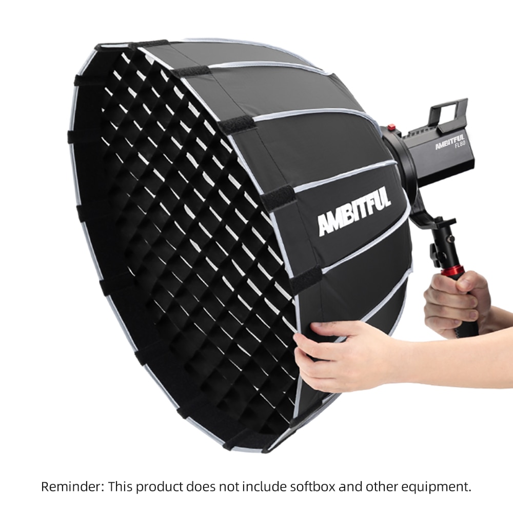 Ambitful ซอฟท์บ็อกซ์ ลายรังผึ้ง 60 ซม. 90 ซม. 120 ซม. สําหรับ Godox AMBITFUL Aputure Nanlite Neewer Deep Parabolic Softbox Grid