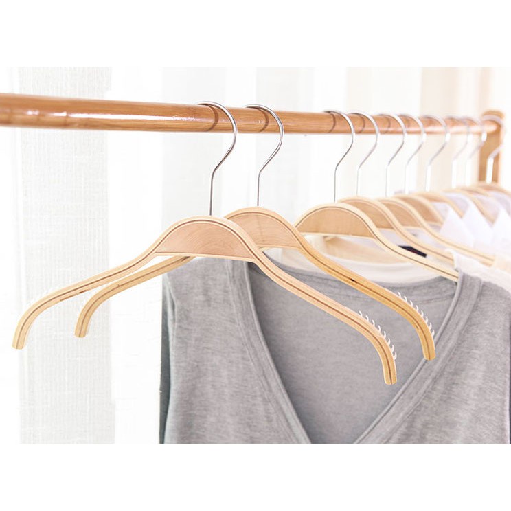Anastasia ไม้แขวนเสื้อซาร่า เนื้อไม้แข็ง ขนาด 40cm. (6ชิ้น/12ชิ้น) รหัส Y-01