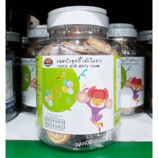 M&amp;K ขนม ปังคุกกี้ ไส้ครีมขาว ตราเอ็มแอนด์เค ขนาด 540 กรัม/กระปุก Cookie with White Cream