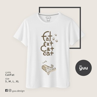 [ส่งฟรีไม่ใช้โค้ด] Yuu เสื้อยืด แมวกล่อง cat in the box T-shirt