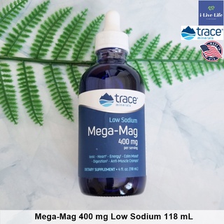 trace minerals - Low Sodium Mega-Mag 400 mg 118 mL แมกนีเซียม ชนิดน้ำ Magnesium Chloride Sodium Potassium Sulfate Boron