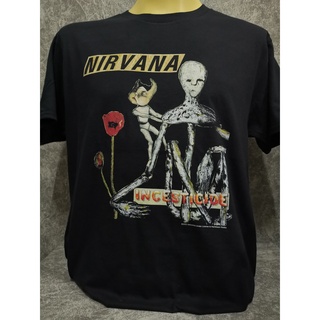 เสื้อยืดแฟชั่น เสื้อวงนำเข้า Nirvana ‎Incesticide Kurt Cobain Sonic Youth Grunge Retro Style Vintage Gildan T-Shirt