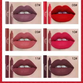 Teayason ลิปสติก เนื้อแมตต์กํามะหยี่ กันน้ํา 12 สี เซ็กซี่ สีแดง สีน้ําตาล สีนู้ด