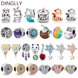 Dinglly จี้ตาข่ายดักฝัน รูปปลาดาว ยูนิคอร์น ยูนิคอร์น แฮนด์เมด DIY สําหรับทําเครื่องประดับ