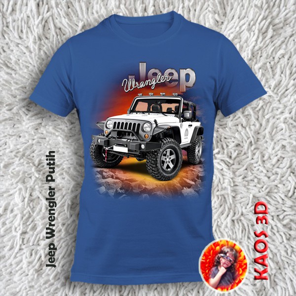 Jeep Wrengler เสื้อยืดสีขาวพิมพ์ฟรี