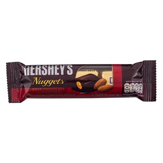 เฮอร์ชี่ส์นักเก็ตดาร์กช็อกโกแลตผสมอัลมอนด์ 28กรัม Hersheys Nuggets Dark Chocolate with Almond 28g.