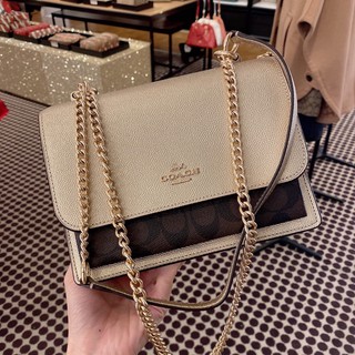 coachแท้พร้อมส่ง💯 COACH KLARE CROSSBODY IN SIGNATURE CANVAS