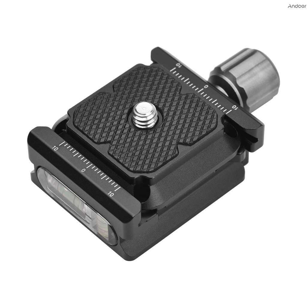 อะแดปเตอร์ขาตั้งกล้องอลูมิเนียมอัลลอยด์ Quick Release Plate Qr Plate 1/4 นิ้วพร้อมขาตั้งกล้องสําหรับขาตั้งกล้อง 1/4 นิ้ว & 3/8 นิ้ว