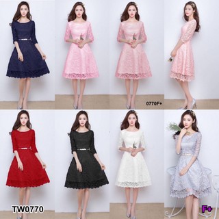 👗Pfashion [ส่งไว!!🚛] P0770 เดรสลูกไม้แขนยาว long sleeve lace dress