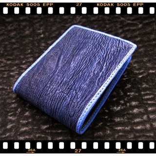 shark blue wallet Bifold   กระเป๋าหนังปลาฉลาม