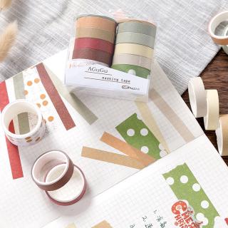 10 Pcs Office Stationery Tapes INS Retro Creative  Student  Washi Tape Set