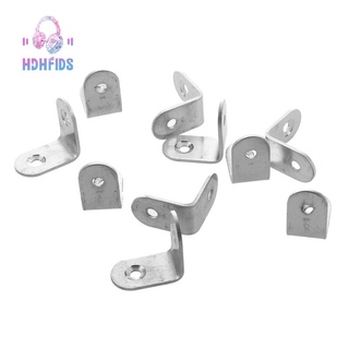 10 Pieces Stainless Steel Round Corner Angle Iron Shees Two Holes 25 X 25 X 1.5 Mm