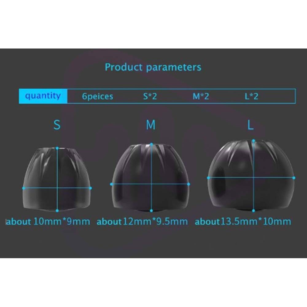 KZ ORIGINAL KZ Super Soft eartips silicone จุกหูฟังดีไซน์ใหม่ แพ็ค 3 คู่ 3 ขนาด S,M,L ใช้ร่วมได้กับTWSบางรุ่น *สอบถามแชท