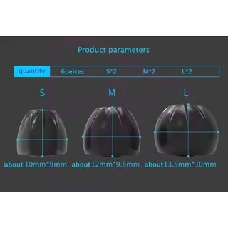 KZ ORIGINAL KZ Super Soft eartips silicone จุกหูฟังดีไซน์ใหม่ แพ็ค 3 คู่ 3 ขนาด S,M,L ใช้ร่วมได้กับTWSบางรุ่น *สอบถามแชท