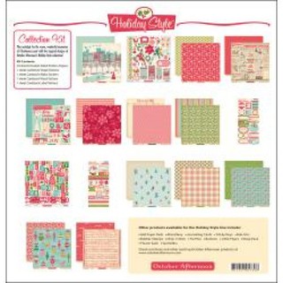 Scrapbook Paper Kit ขนาด 12"X12" ชุดสแครปบุ๊คพร้อมของตกแต่ง ชุด Holiday Style  🎅🎄