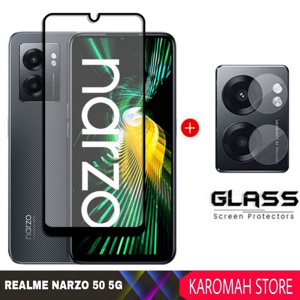 PACKAGE 2 INC 1 กระจกนิรภัย Realme Narzo 50 5G กระจกกันรอย