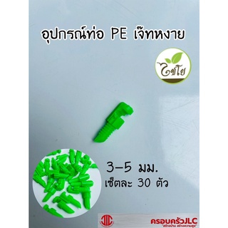 หัวฉีดสเปรย์ด้านเดียว เจ๊ทหงาย  ขนาดเกลียว 3-5 มิล (30 ตัว)