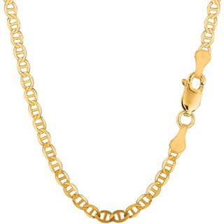 สร้อยคอ โช่ทอง 10 กะรัต ลายเมริเนอร์ กว้าง 4.5 มม 4.5 mm 10k Yellow Gold Mariner Link Chain