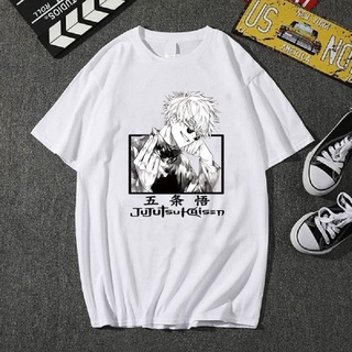 คอลูกเรือใหม่ เสื้อยืดลําลอง แขนสั้น พิมพ์ลายกราฟิกการ์ตูนอนิเมะญี่ปุ่น jujitsu สไตล์โกธิค สําหรับเด็กผู้หญิงS-5XL