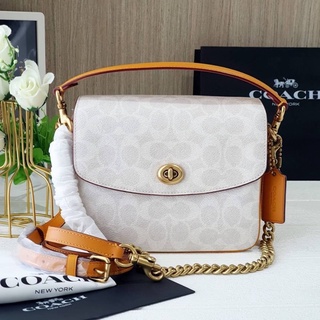 🎀 (สด-ผ่อน) กระเป๋าสะพาย 3 สาย งาน Shop Coach 4142 Cassie Crossbody 19 In Colorblock มีสายสั้น / ยาว /สายโซ่