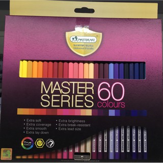 ดินสอสี  Master Series 1กล่อง มี60สีเยอะมาก สะใจ  ระบายสวย เหมาะสำหรับงานศิลปะ