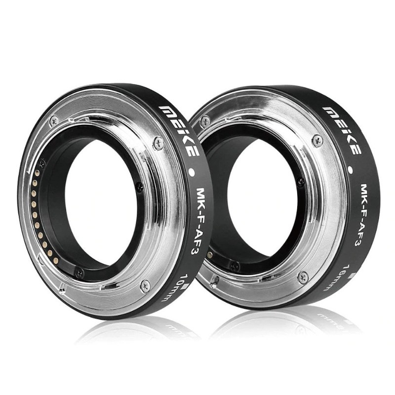 Meike MK-F-AF3 Tube d'extension macro pour appareil photo Fujifilm sans miroir (10 mm 16 mm uniquement ou conbination) X-T1 X-T2 X-Pro1 X-Pro2 X-T10 X-A1 X-E1 X-E2 X-E3 X-T20 X-T3 X-T30 etc