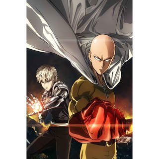 โปสเตอร์ วันพันช์แมน One Punch Man ไซตามะ การ์ตูน ญี่ปุ่น Poster ของขวัญ โปสเตอร์การ์ตูน Japan Anime OnePunchMan