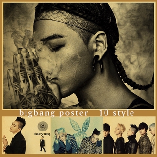 โปสเตอร์ ลาย Bigbang สไตล์เกาหลี สําหรับตกแต่งผนังบ้าน