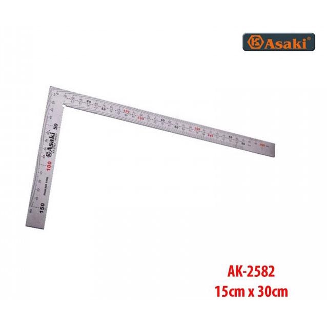 ไม้บรรทัด Eke สแตนเลส 300 มม. Asaki AK-2582