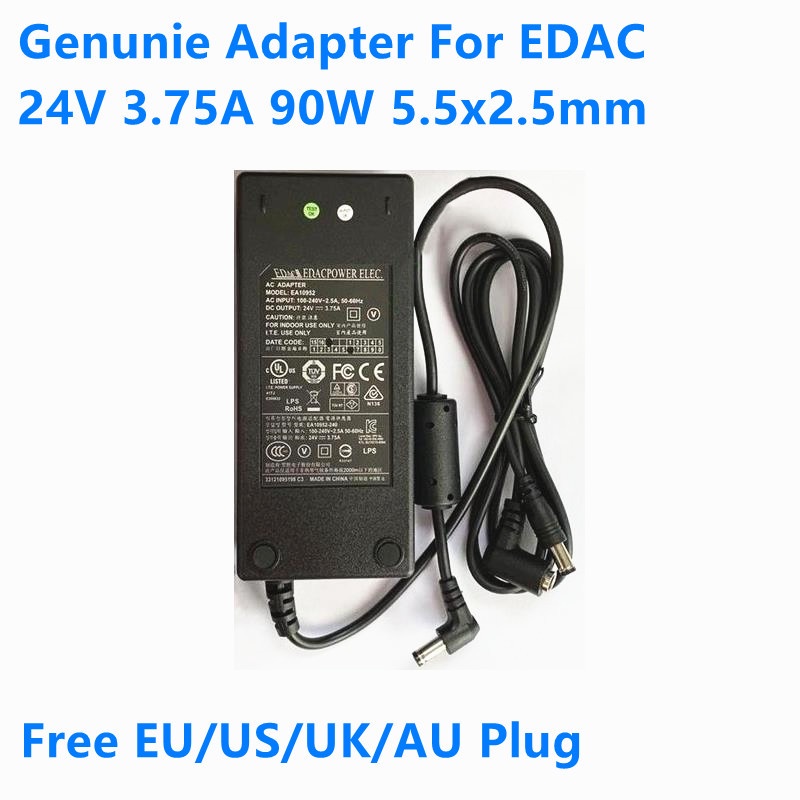 Genunie For EDAC EA10952 90W 24V 3.75A EA10952E EA10953 EXA0904YJ Power Supply AC Adapter ENERTRONIX