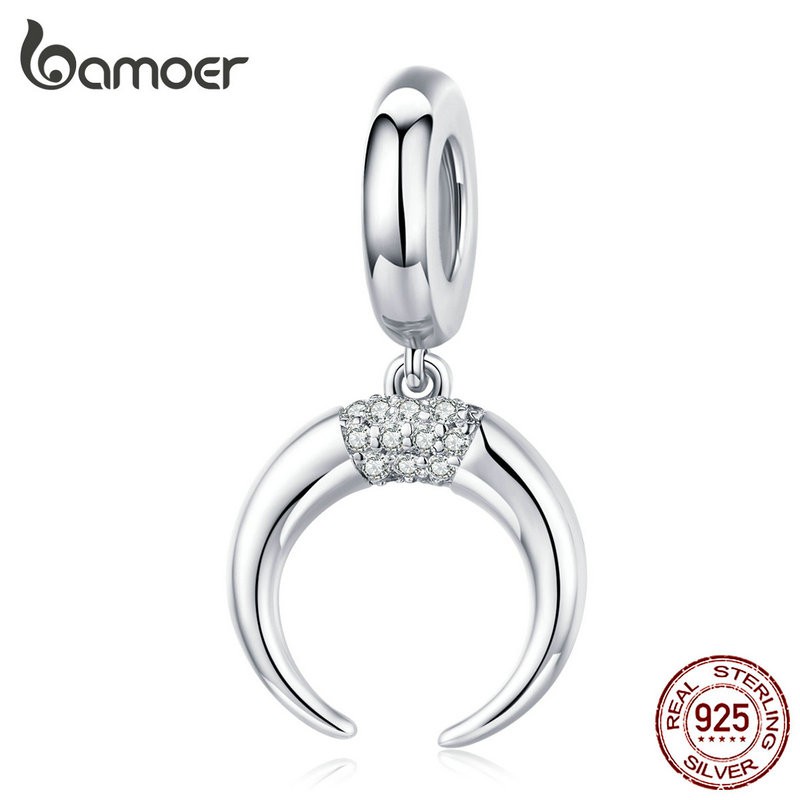 BAMOER Crescent Moon Charm 925 Silver SCC1366