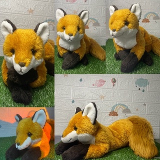 ตุ๊กตาจิ้งจอก ซันเลมอน ไซซ์ M Sunlemon Plush Doll Hiza Kitsune Fox Brown Size M (Made in Indonesia) ขนนุ่ม ก้นถ่วงขาถ่วง