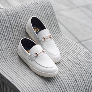 S702 Horsebit Slip-On Winter White