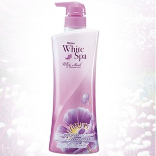 Mistine White Spa White Musk UV Whitening Lotion มิสทีน ไวท์ สปา ไวท์ มัคส์ ยูวี ไวท์เทนนิ่ง โลชั่น400ml.