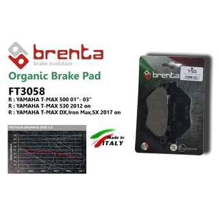 ผ้าเบรคหลัง BRENTA FT3058  T-MAX500 01-03 T-MAX530 12/T-MAX530