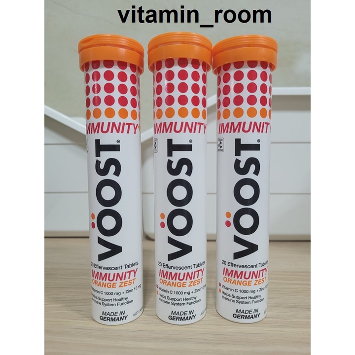 Voost วิตามิน C 1000 mg. +Zinc เม็ดฟู่ รสส้ม orange zest