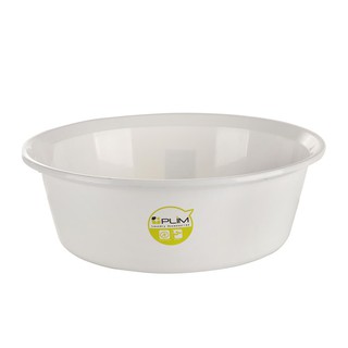 กะละมังกลมปากเท PLIM 40 ซม. สีขาว ROUND BASIN PLIM 40CM WHITE