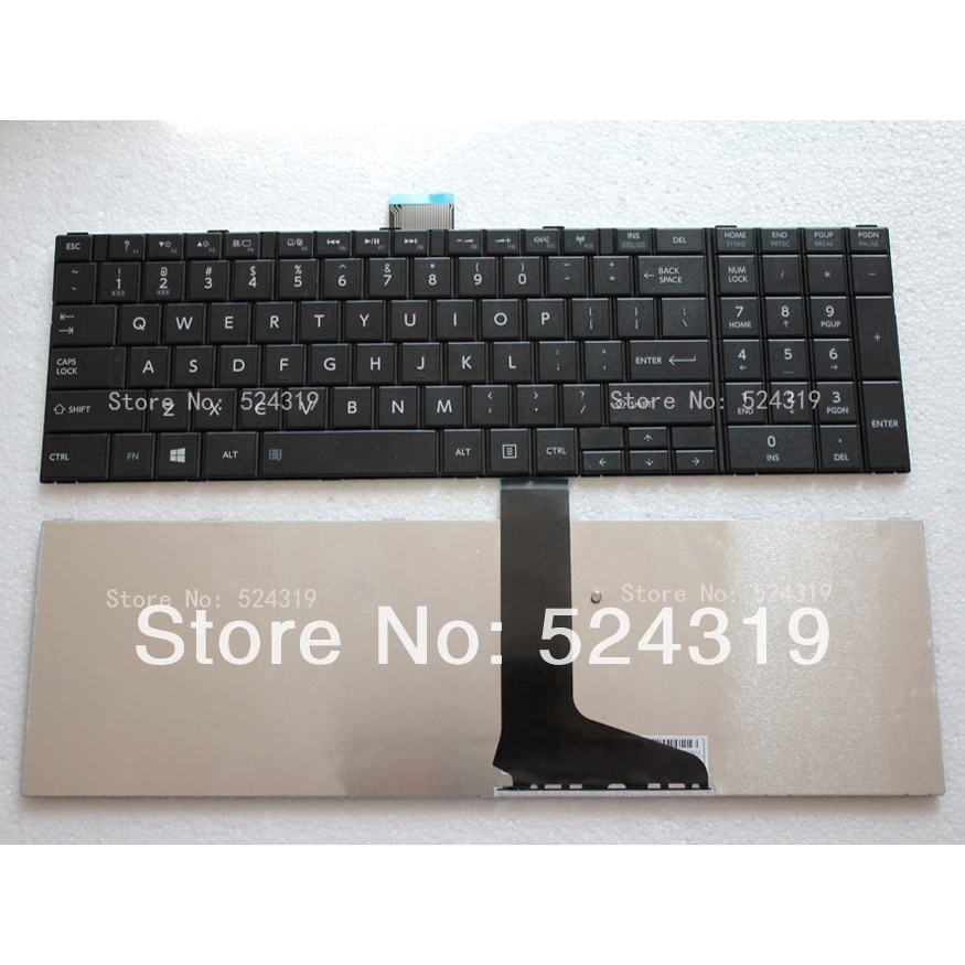 2021 คีย์บอร์ดสําหรับโตชิบา C870 C850 C855 L850 L855 L870 US Layout สีดํา