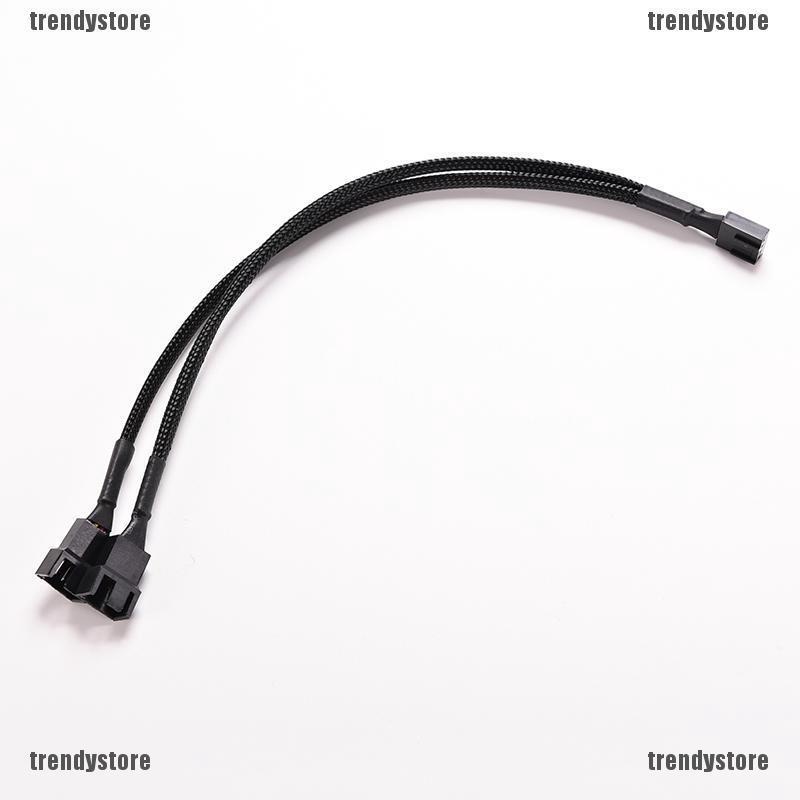 Trendystore อะแดปเตอร์แยกพัดลมคอมพิวเตอร์ 4Pin PWM เป็น Dual PWM