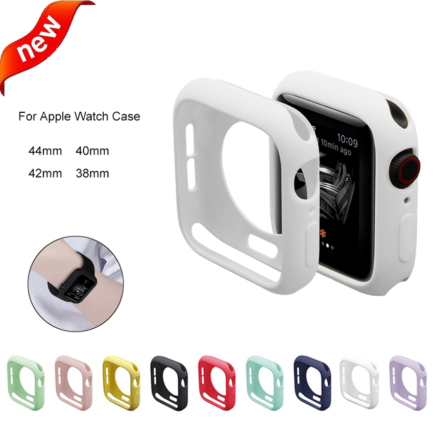 Candy Case สําหรับ Apple Watch Series 6 SE 5 4 3 2 1 iwatch 38 42 40 44 MM น่ารักสีสัน Protector Cov