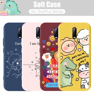 กรณี OnePlus 6 6T 7 One Plus 7T 8 Pro Soft Case Cartoon Animals English Alphabet